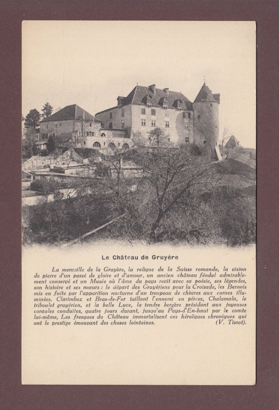 Cartoline postali: Château de GRUYERES avec descriptif – Usato da Pully venduto da nicecards