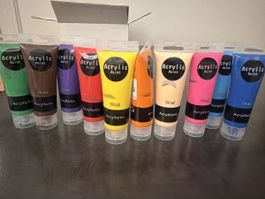 10 Acrylfarben Tuben a 75ml