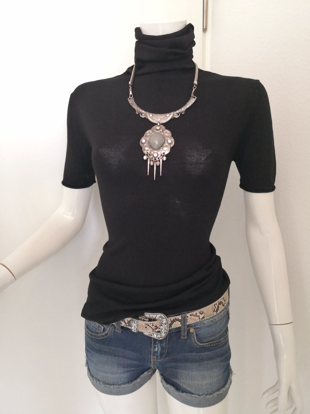 Mango Maglioni & Felpe: 🤩MANGO ROLLKRAGEN-STRICK-PULLOVER KURZARM SCHWARZ – Nuovo (secondo la descrizione) da Olten venduto da Naja-Twins-Twins 2