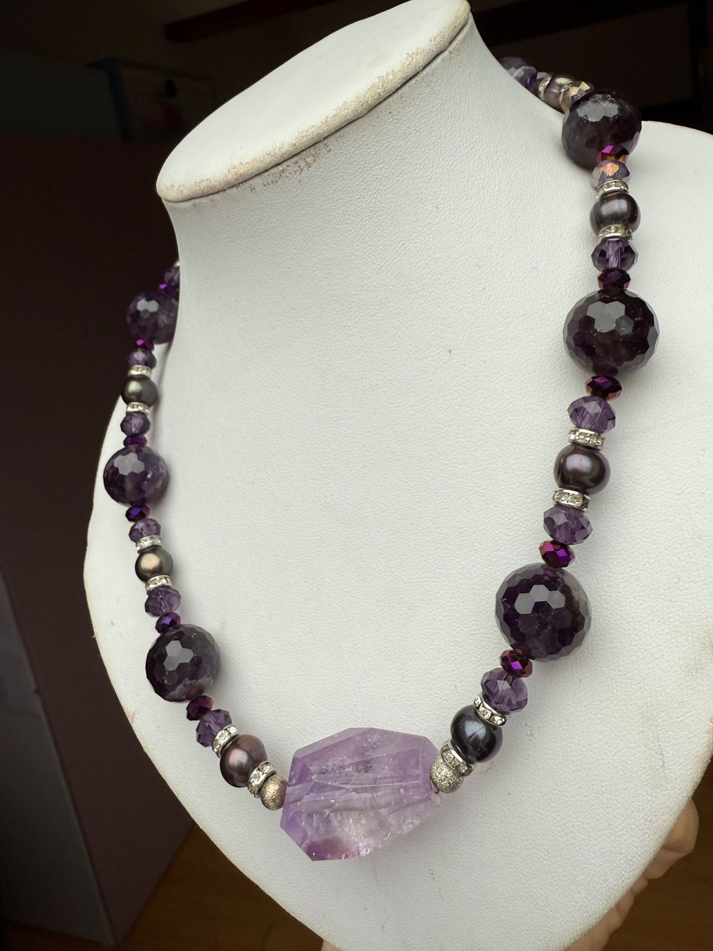 Catenine: AKTION: Amethyst Collier - NEU – Nuovo (secondo la descrizione) da Basel venduto da Chili007 2