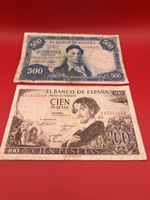 500 Pesetas 1954 / 100 Peseten 1955