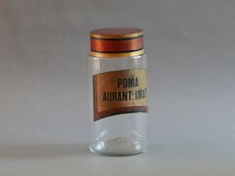 ANTIKE APOTHEKER-DOSEN GLAS 19. JH.