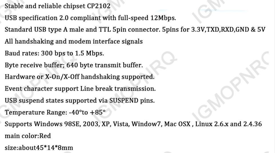 Composants électroniques: USB-zu-UART-Modul TTL 5-polig, Module USB vers UART TTL 5 pô – Neuf avec emballage d'origine à Delemont par Superchoice 1