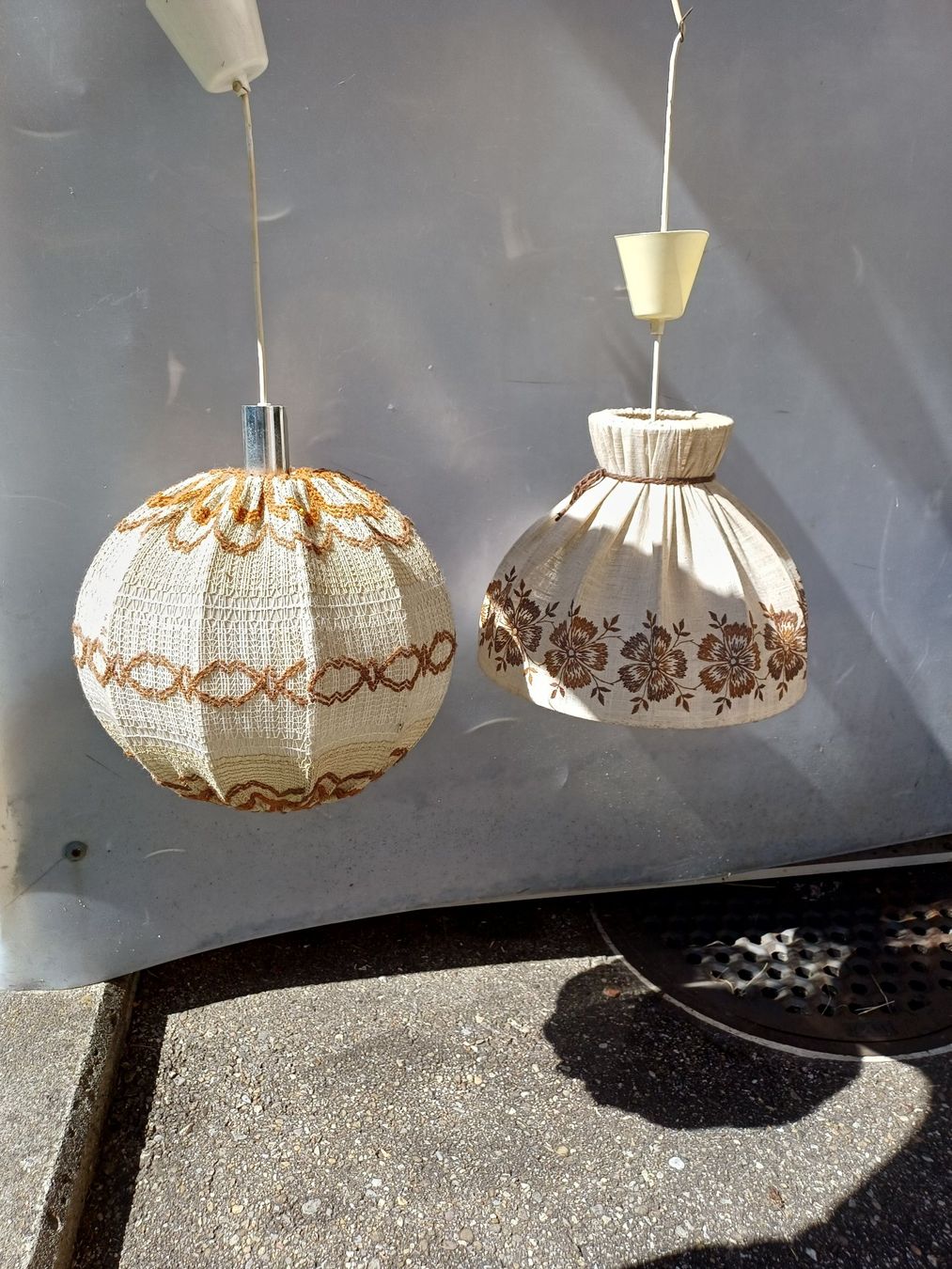 Lampenschirme: Lampenschirme aus Textil vintage/antik – Gebraucht aus Rüegsbach von Urs9990