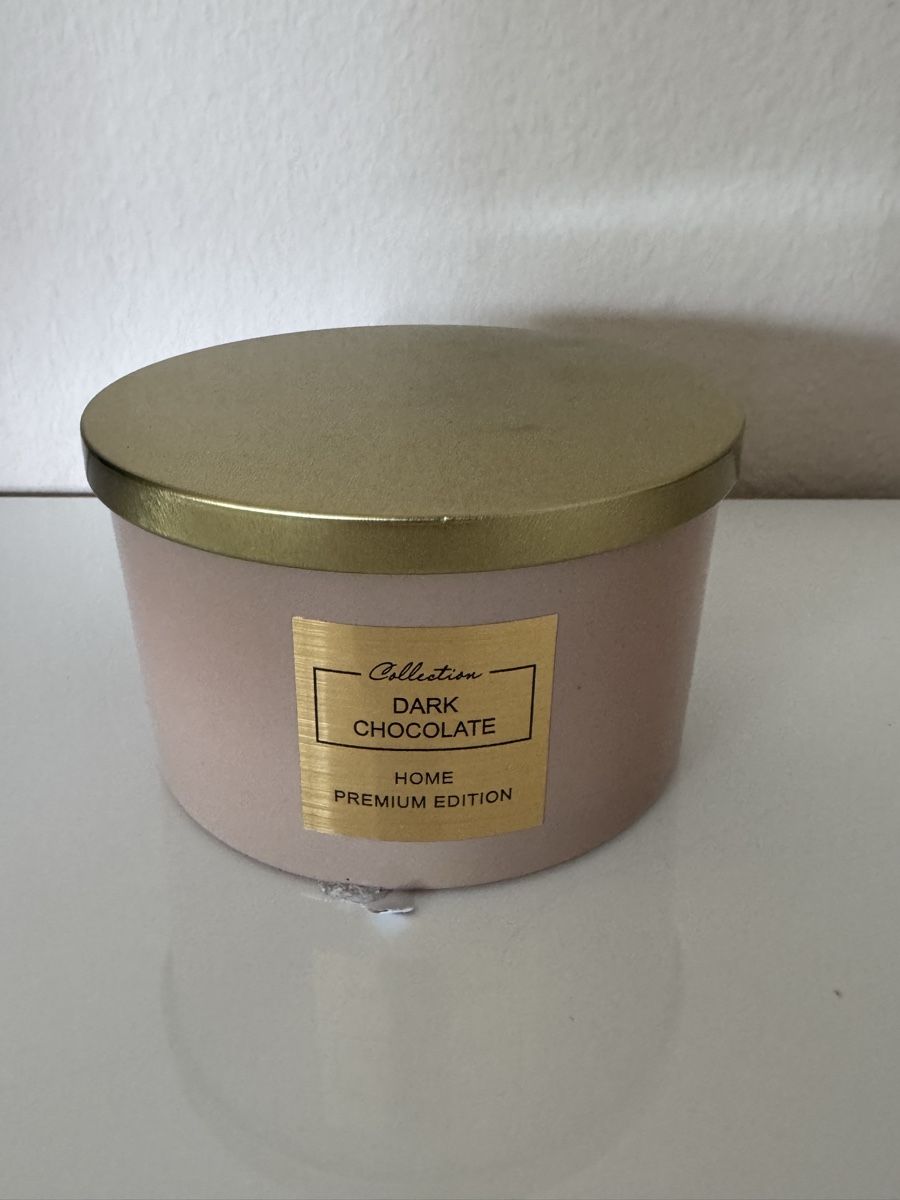 Candele: Grosse Duftkerze 3 Dochte "Dark Chocolate" mit Golddeckel – Nuovo e nell'imballaggio originale da Binningen venduto da sha_ffg7