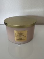 Grosse Duftkerze 3 Dochte "Dark Chocolate" mit Golddeckel