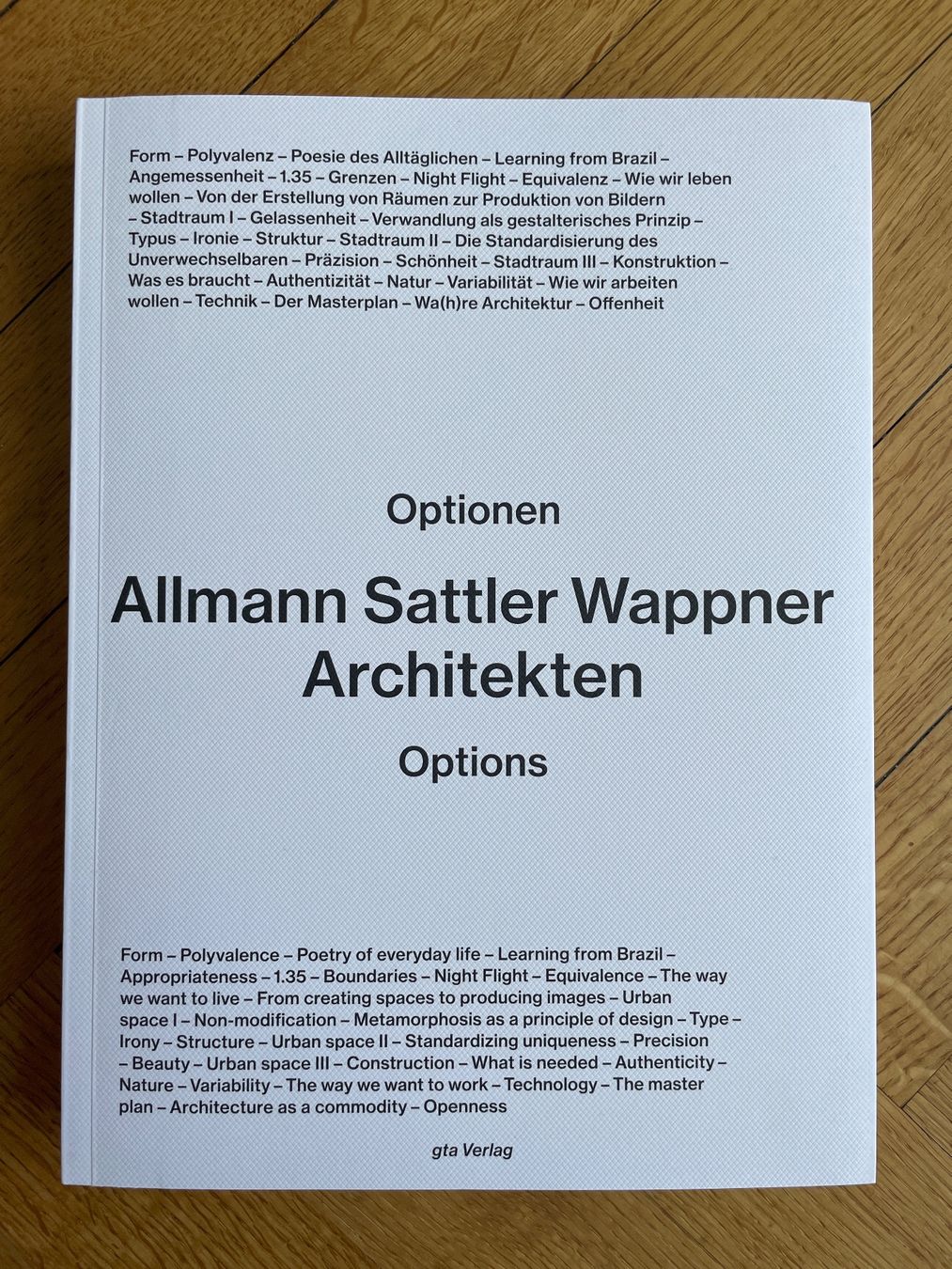 Libri: Allmann Sattler Wappner Buch, gta Verlag – Usato da Zürich venduto da pau_7n7n
