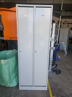 Spind Metall grau 2 Türen Fachboden Kleiderstange