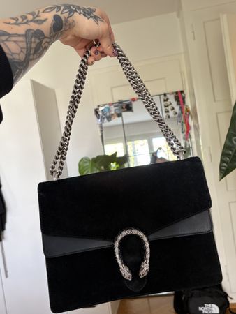 Gucci Dionysus Tasche Schwarz Wildleder
