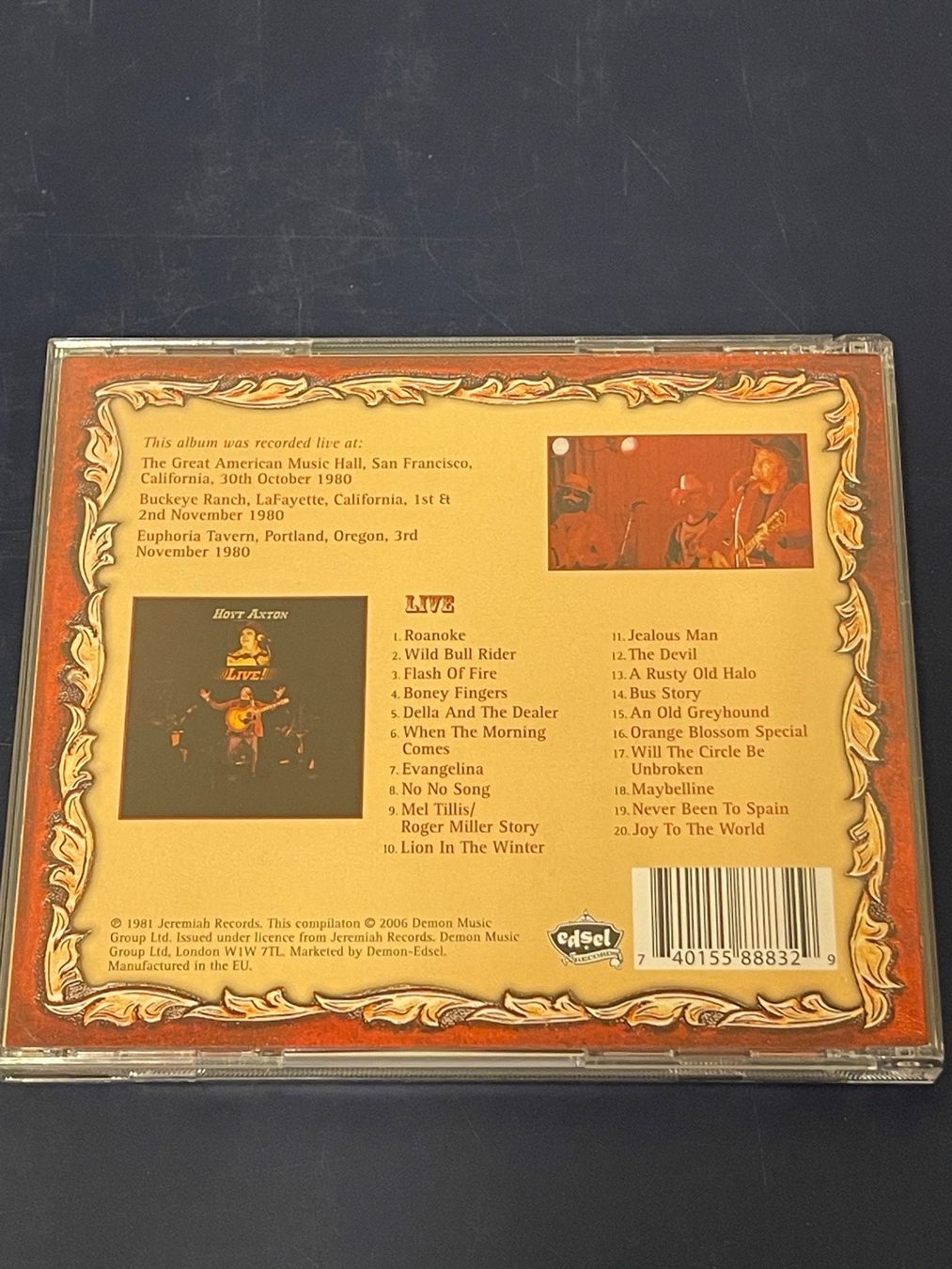 CDs: Hoyt Axton - Live – Gebraucht aus Rüti ZH von alumedien 1