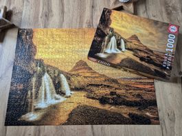 Puzzle Educa 1000 pièces - Cascade Kirkjufellsfoss, Islande
