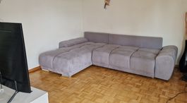Ecksofa grau mit Chaiselongue guter Zustand