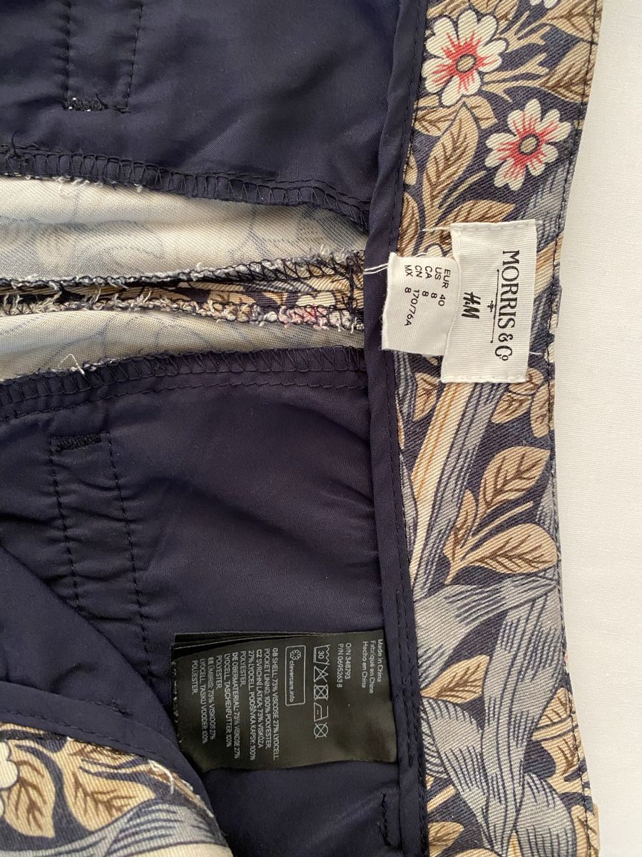 H&M Pantaloni: H&M Morris & Co. Hose, Gr. 40, Blumenmuster – Usato da St.Gallen venduto da Schischi86 3