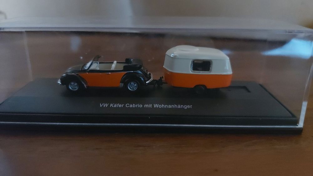 Mini Cooper Avec Caravane Schuco 1/43 - Miniature Voiture + Camping-car