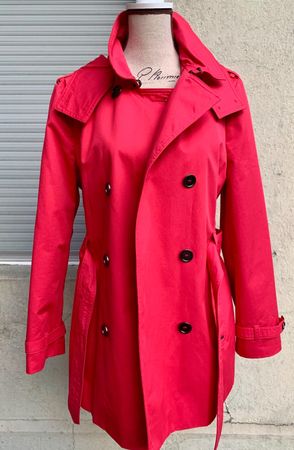 Splendide trench mi-long  ESPRIT ceinture et capuche t.40