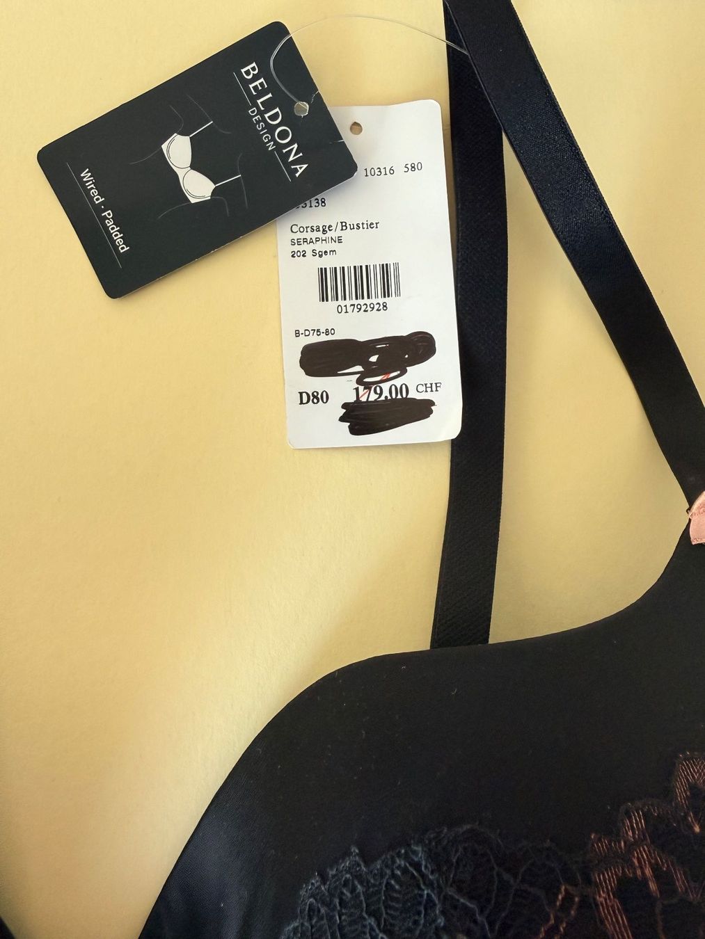 Beldona Sonstige Unterwäsche: BELDONA, Corsage/Bustier SERAPHINE, Grösse 80D, Schwarz – Neu und originalverpackt aus Rudolfstetten von gst_g7xl 2