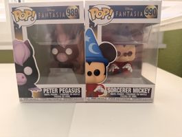 Funko Pop Fantasia 989 990 Peter Pegasus Sorcerer Mickey