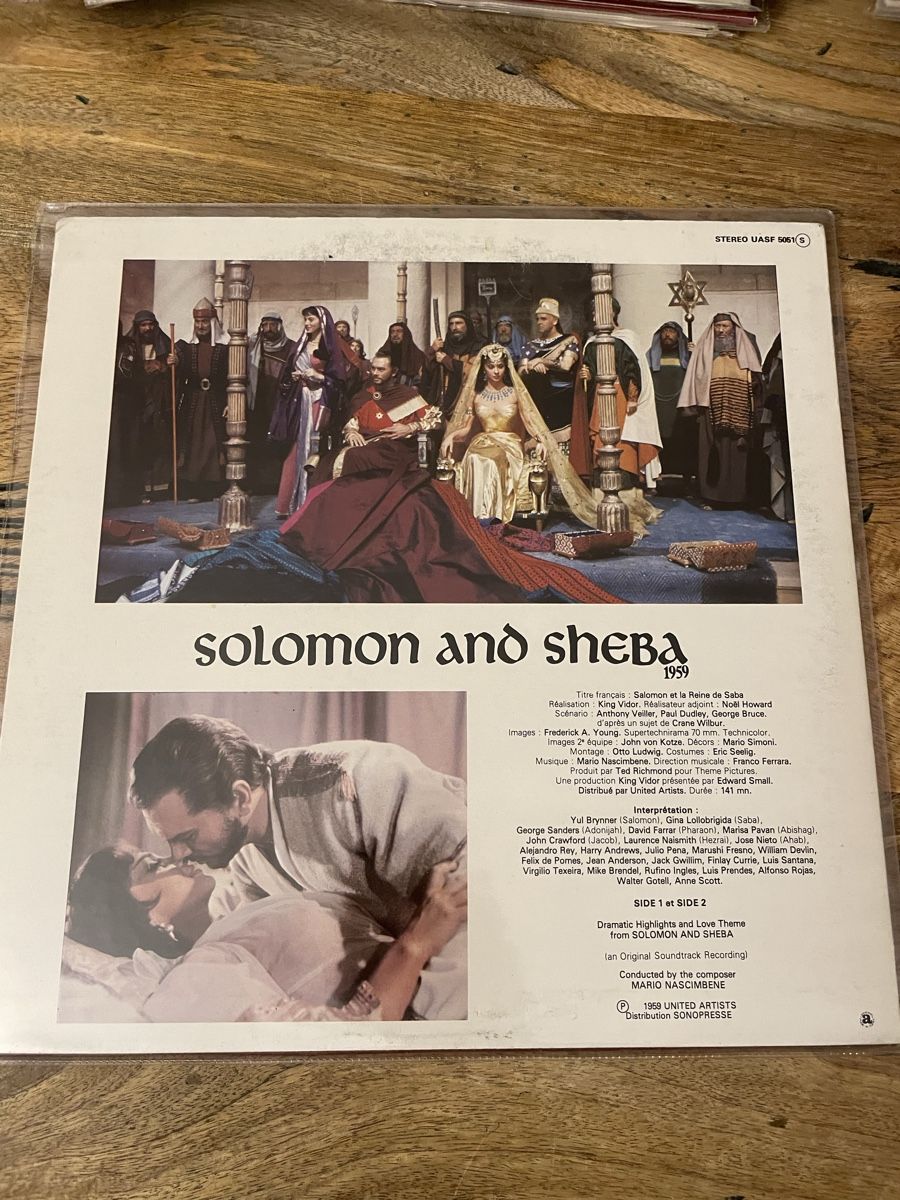 Dischi in vinile: Solomon & Sheba - Mario Nascimbene – Usato da Hombrechtikon venduto da baersandro 1
