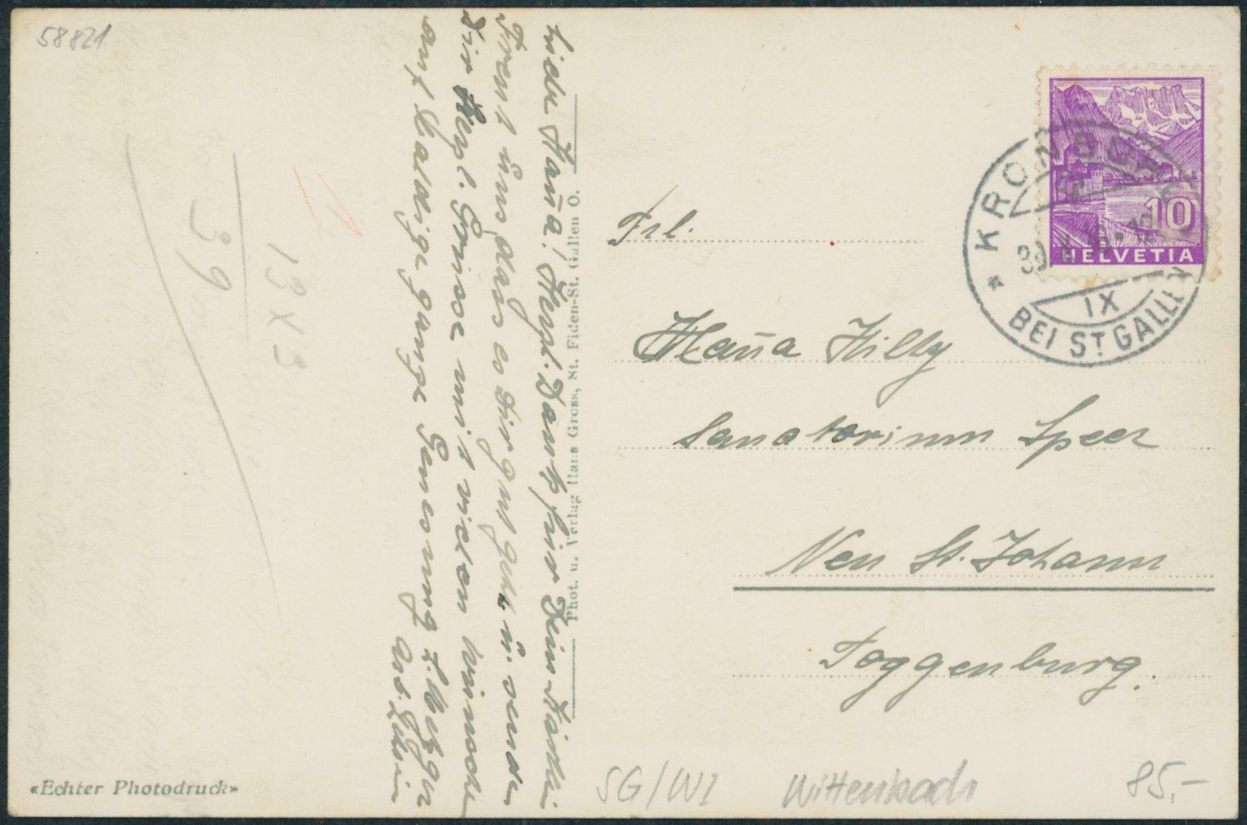 Cartoline postali: SG Wittenbach – Usato da Schindellegi venduto da masutka7 1