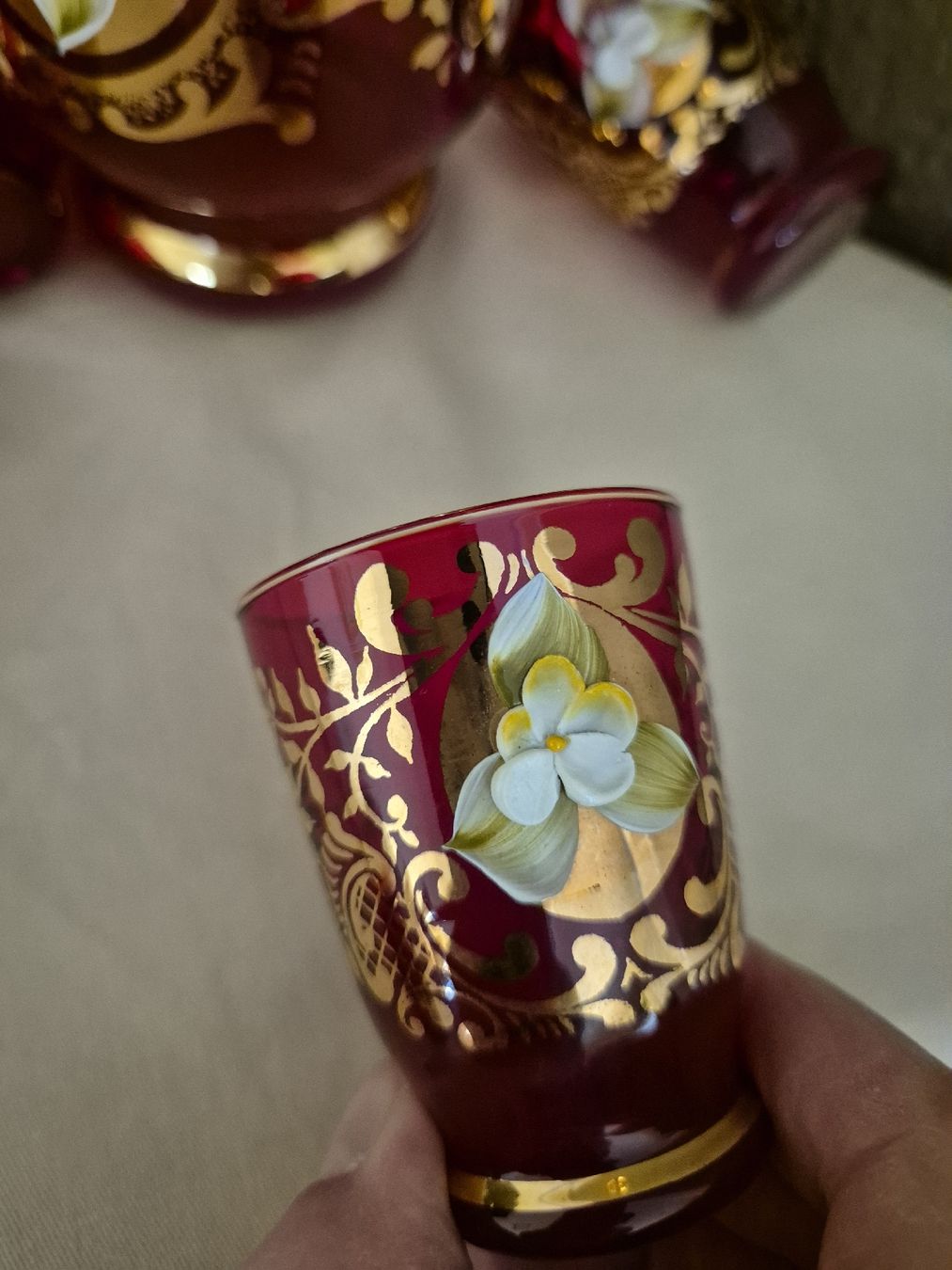 Murano Caraffe: Murano Glas Set, Karaffe und 6 Gläser, Handarbeit – Usato da Eschlikon TG venduto da zuzanka80 4