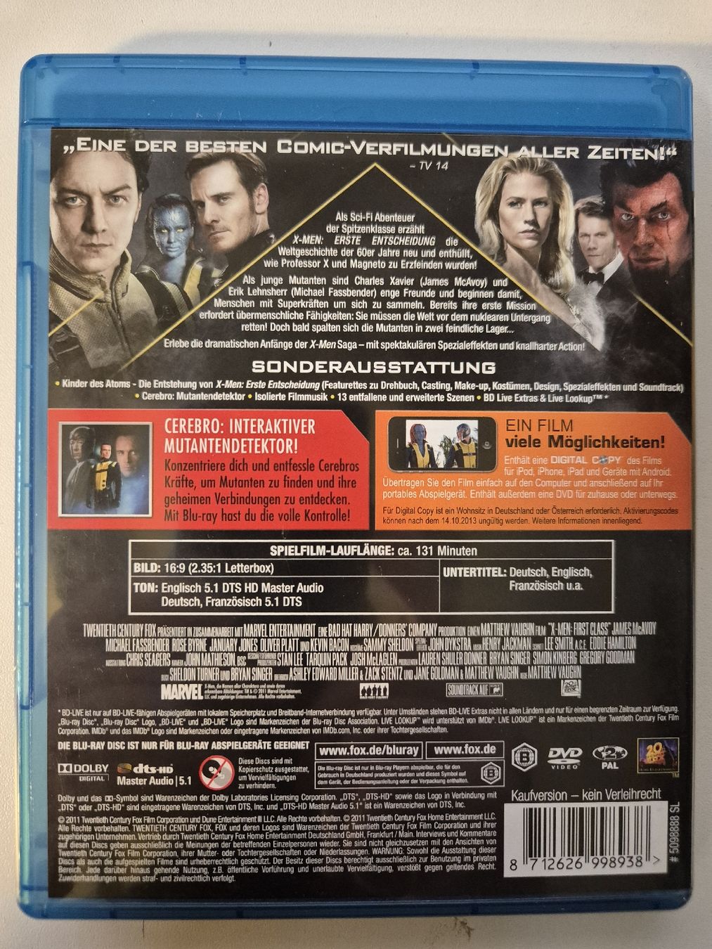 Alle DVDs: X-Men - Erste Entscheidung Blu-Ray – Gebraucht aus Lindau von Hammy0740 1