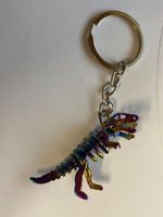 Porte-clés dinosaure squelette T-Rex multicolore