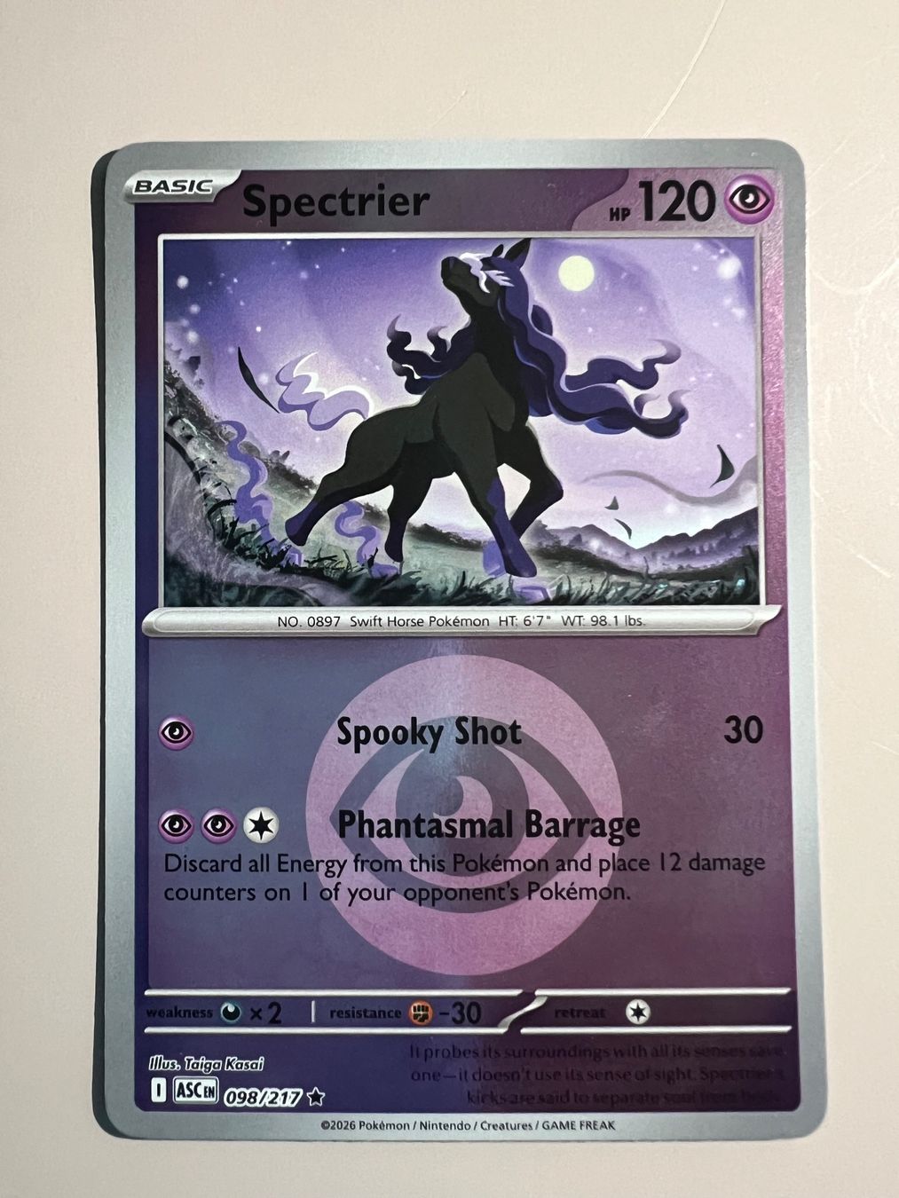 Pokemon Ascended Heroes Spectrier 098/217 Energy Simbol (Gebraucht) in ...