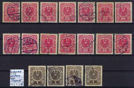 Deutschösterreich 1920/21 Wappenmotiv 80-Heller +1Krone gest