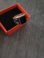 Herren Ring Silber 925 mit Onyx Stein, neuwertig Top! (52)