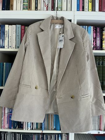 Giacca MANGO quadri beige tg. M nuova