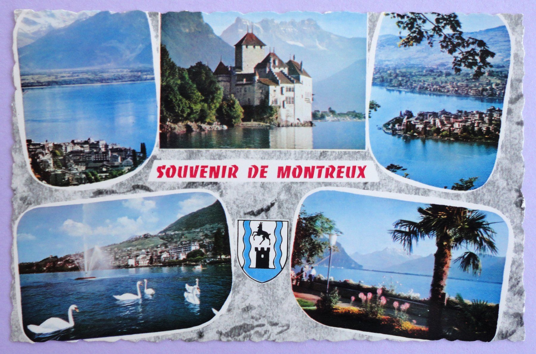Cartoline postali: Souvenir de Montreux – Usato da Fétigny venduto da Billy2miny