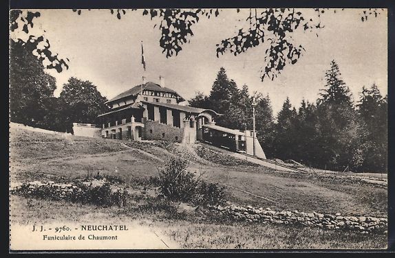 Cartoline postali: AK Neuchatel, Funiculaire de Chaumont – Usato da Berlin venduto da bartko-reher