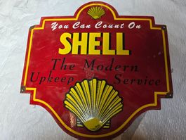 Emailleschild Shell Original