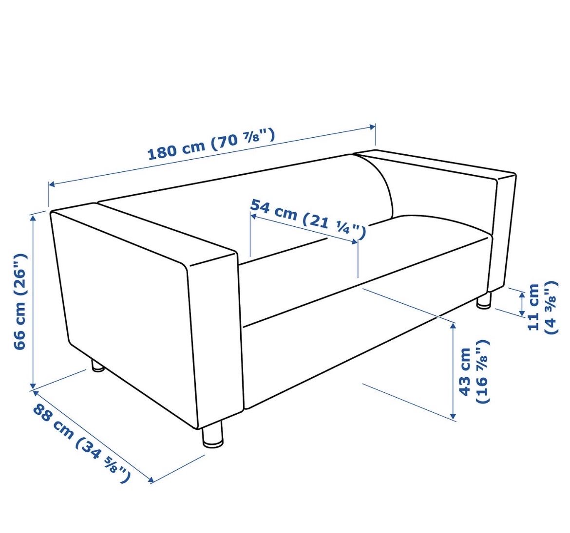 Ikea Divani: Schwarzes 2-Sitzer-Sofa – Usato da Luzern venduto da sam_xp5n 3