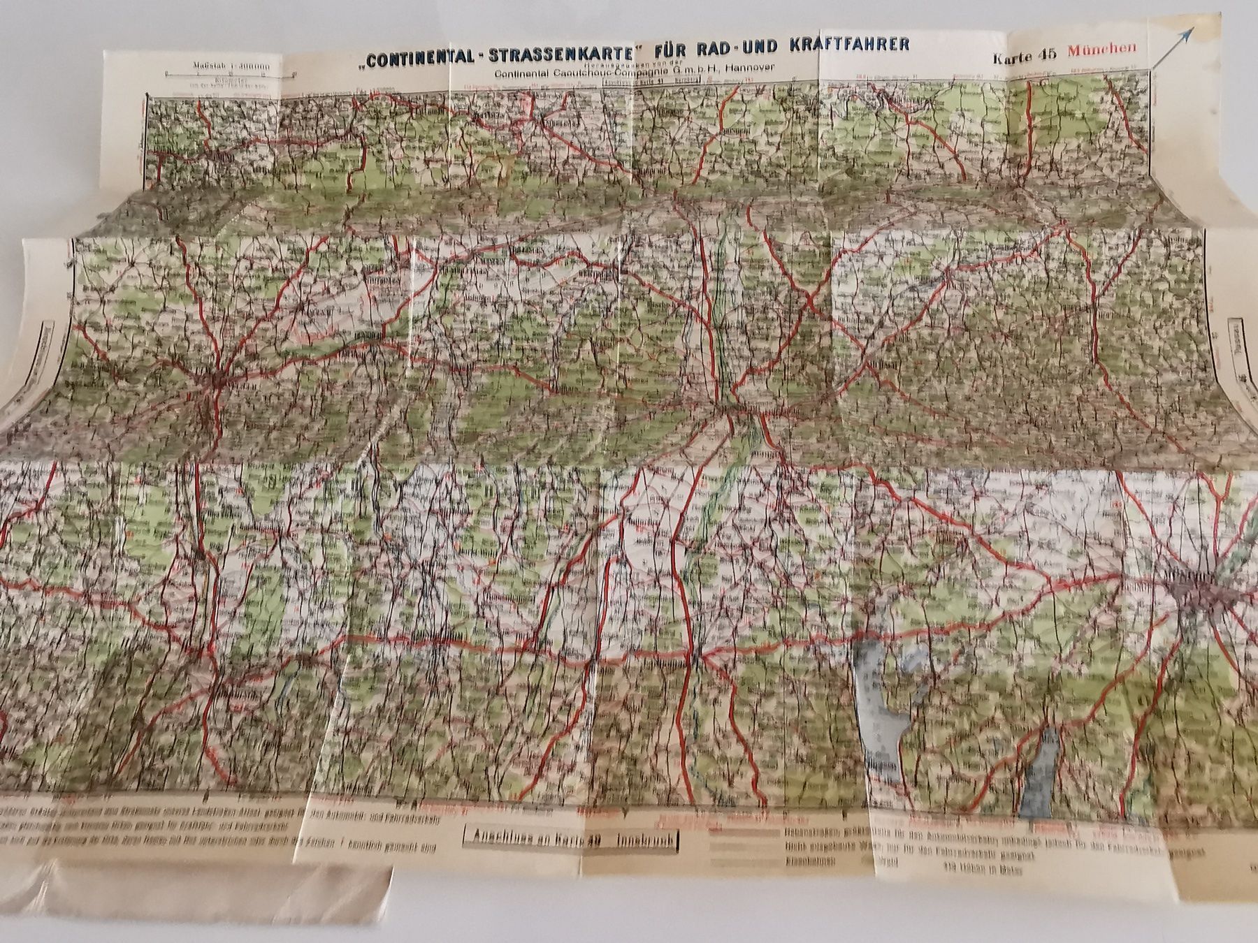 Cartine & Atlanti: Continental Strassenkarte 45 München – Usato da Richterswil venduto da Milan777 2