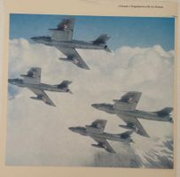 Schweizer Militärflugzeug Hunter, Doppelpatrouille Klebebild