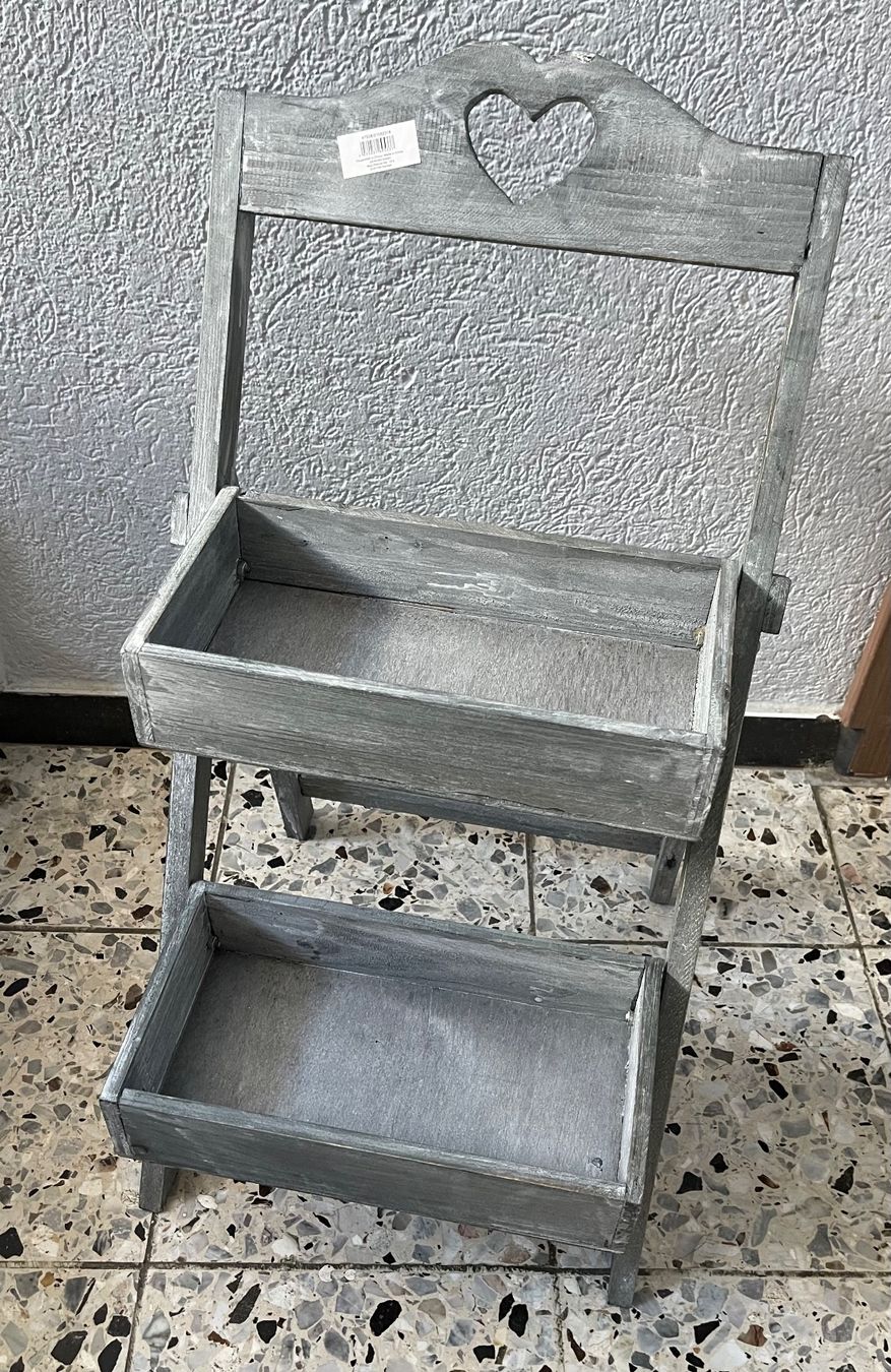 Sonstiges für Haushalt & Wohnen: Blumenständer klappbar grau 2 Pflanzenfächer Holz – Neu und originalverpackt aus Basel von Seifehuesli