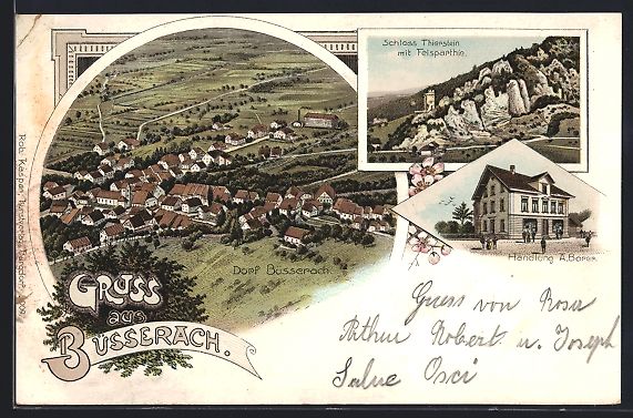 Cartes postales: Litho Büsserach, Handlung von A. Borer, – D'occasion à Berlin par bartko-reher