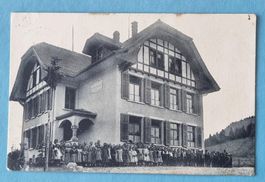 Wiggen - Schulhaus  - Gruppenphoto mit Schüler - 1924