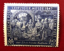 Briefmarken aus Deutschland 1947 Leipziger Ungestempelt 