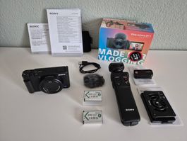 Sony Kamera ZV-1 inkl. Handgriff, extra Akku - Top Zustand