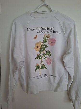  Weisses Sweatshirt mit Kunstdruck | Grösse S