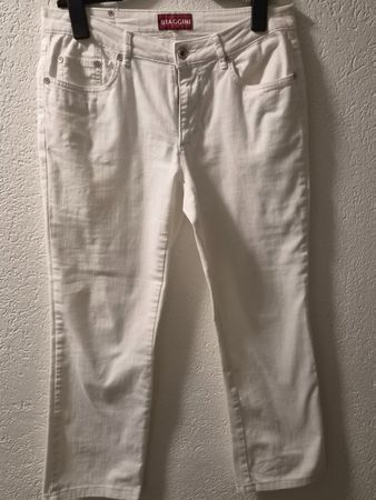 Modische Damen Stretch-Jeans von "Biaggini" weiss, Gr. 42