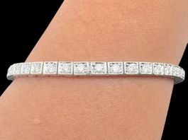 Tennis Diamanten 2.05c Armband 18k WG Länge 18.7cm *S2120
