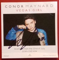 Conor Maynard Autogramm signiert CD-Booklet 12x12cm