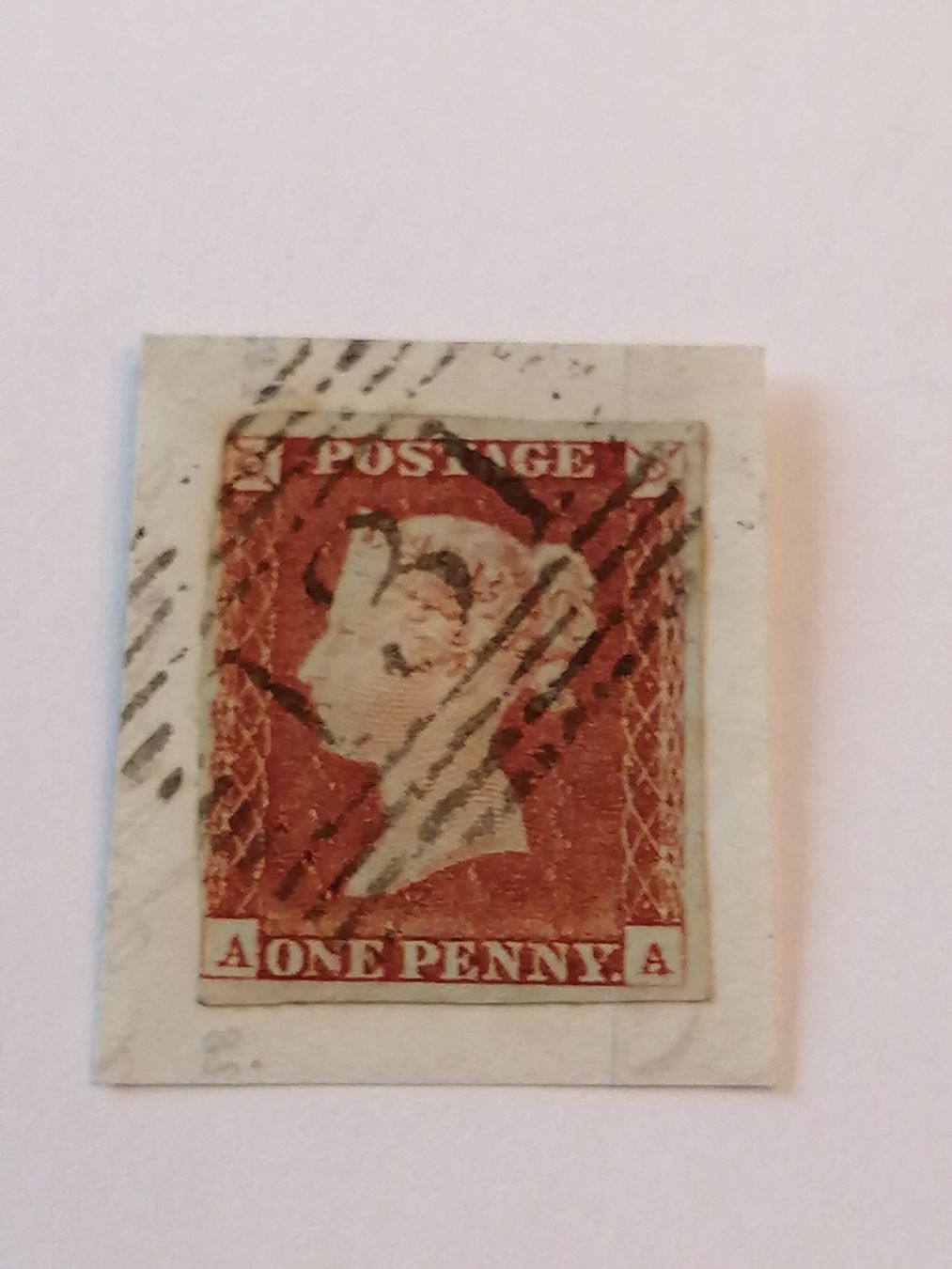 Alle Briefmarken: One Penny Red 1845 – Gebraucht aus Happerswil von tschergi