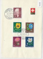 J173-J177 Mi. 663-667 auf PTT Bögli