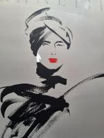 MICHEL CANETTI 1955 RED LIPS MODEL KUNSTPLAKAT