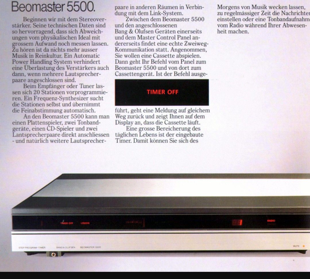 Bang & Olufsen Multimediaplayer & Streamer: Bang&Olufsen Beomaster 5500 – Gebraucht aus Steffisburg von zulg03 8