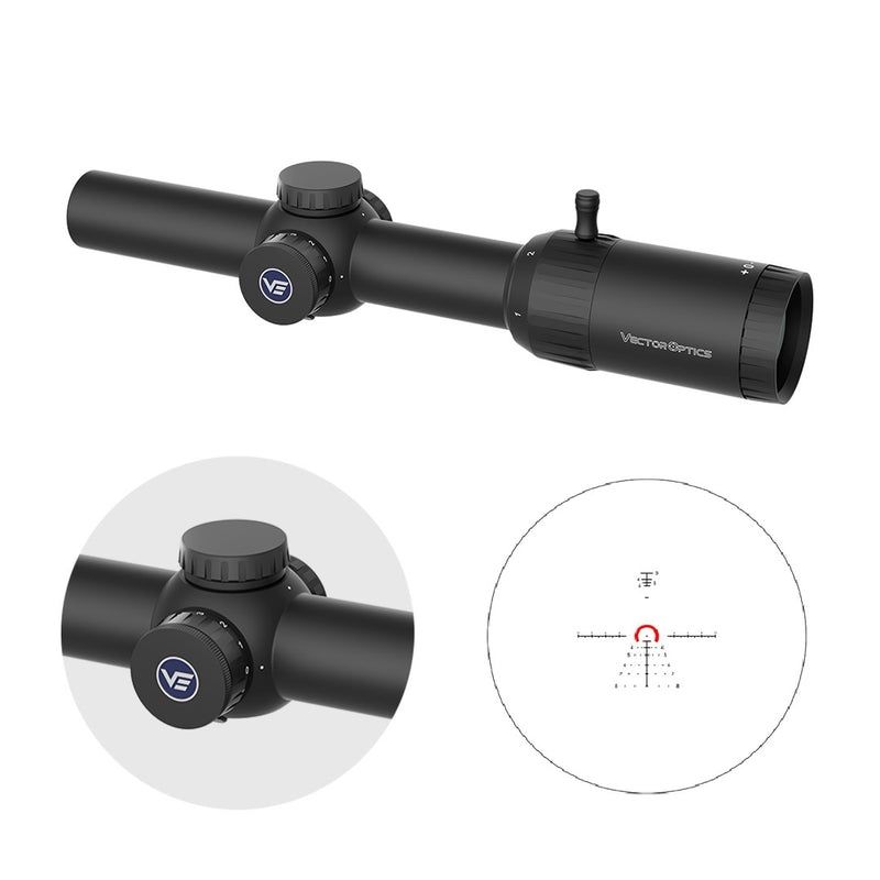 Schweizer Armee Stichwaffen: Zielfernrohr Vector Optics Constantine 1-8x24 FFP RAR – Neu und originalverpackt aus Emmen von Pat-LU
